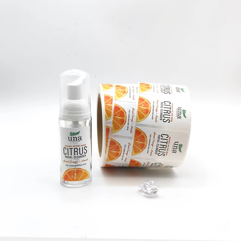 Custom Skincare Private Label Adhesive PP Waterproof Cosmetic Skincare Label Sticker Printing