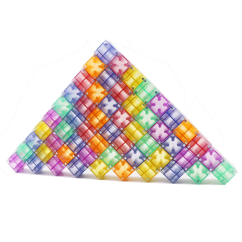 60pcs Kids early educational game magnet blocks play set colorful plastic magnetic building cubes for children
