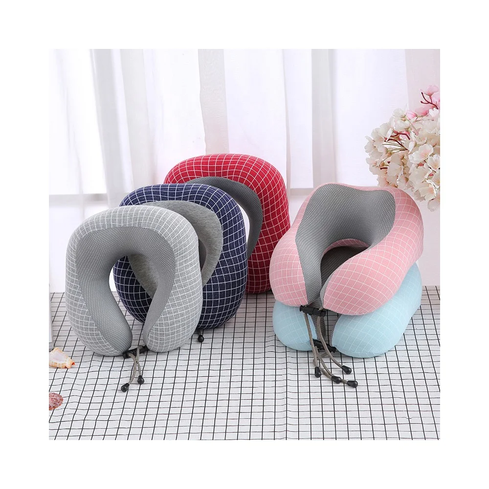 High quality portable 3D support massage neck journey rest magnetic U-shaped pillow