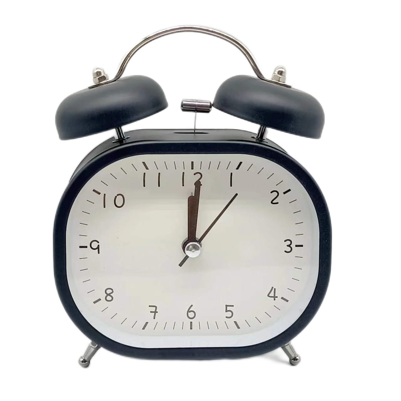 Easy Read Modern Plastic Rectangular Bell Alarm Clock Travel Bell Alarm Clock