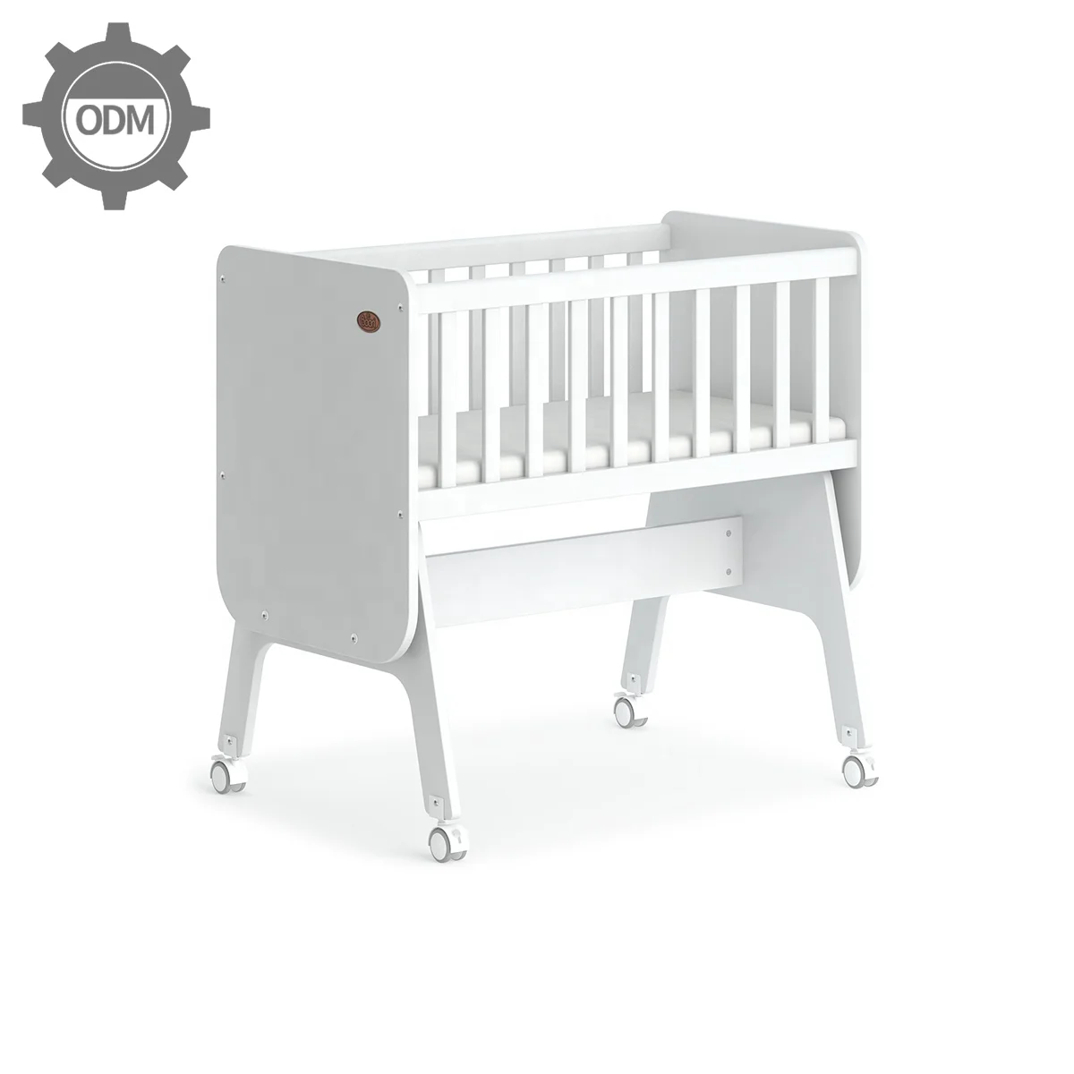 Only B2B rocking cradle sleep OBM manufacturer pine wood white baby rocking cradle rocker wooden baby furniture
