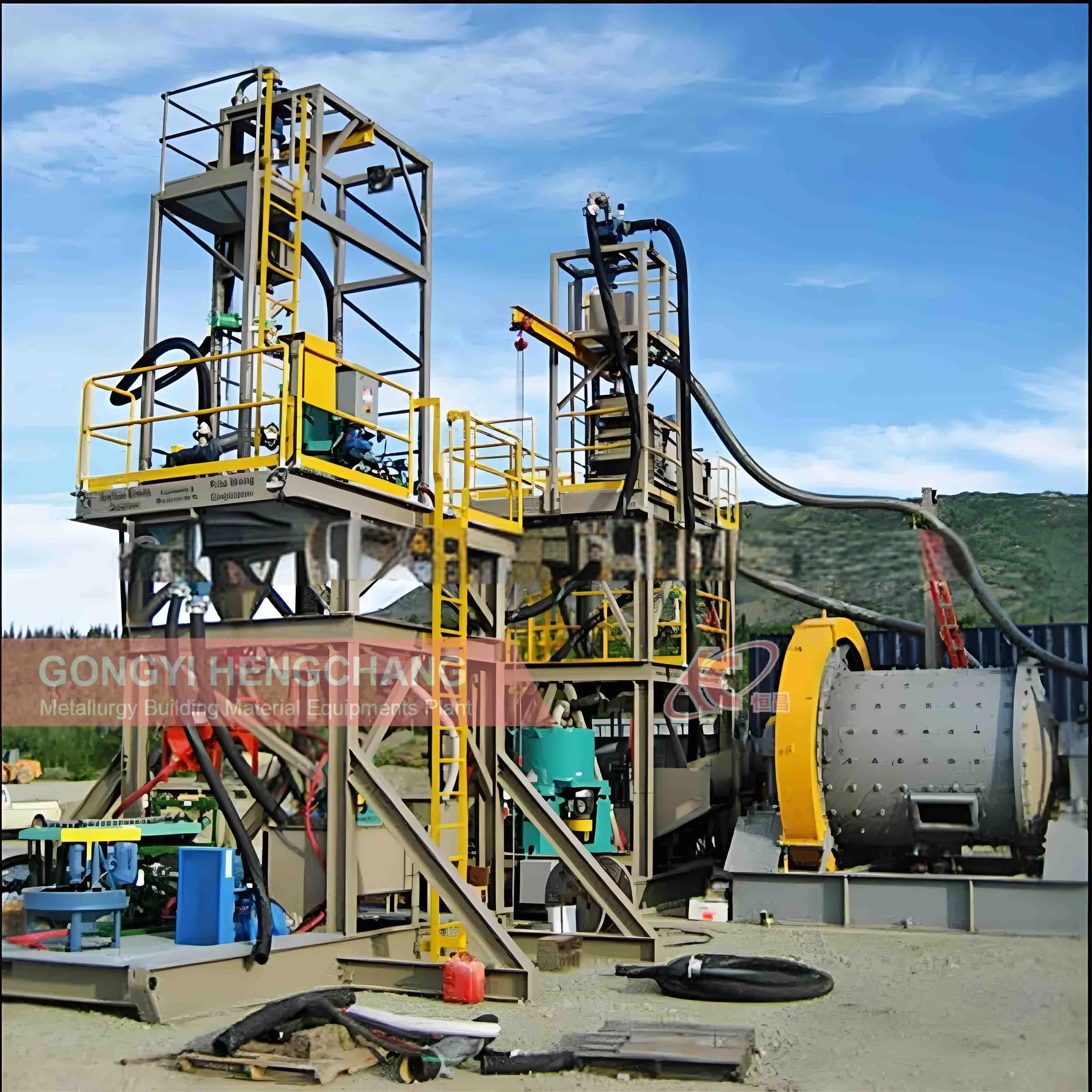 Alluvial Gold Processing Plant 800tpd Gold Mining Separating Plant
