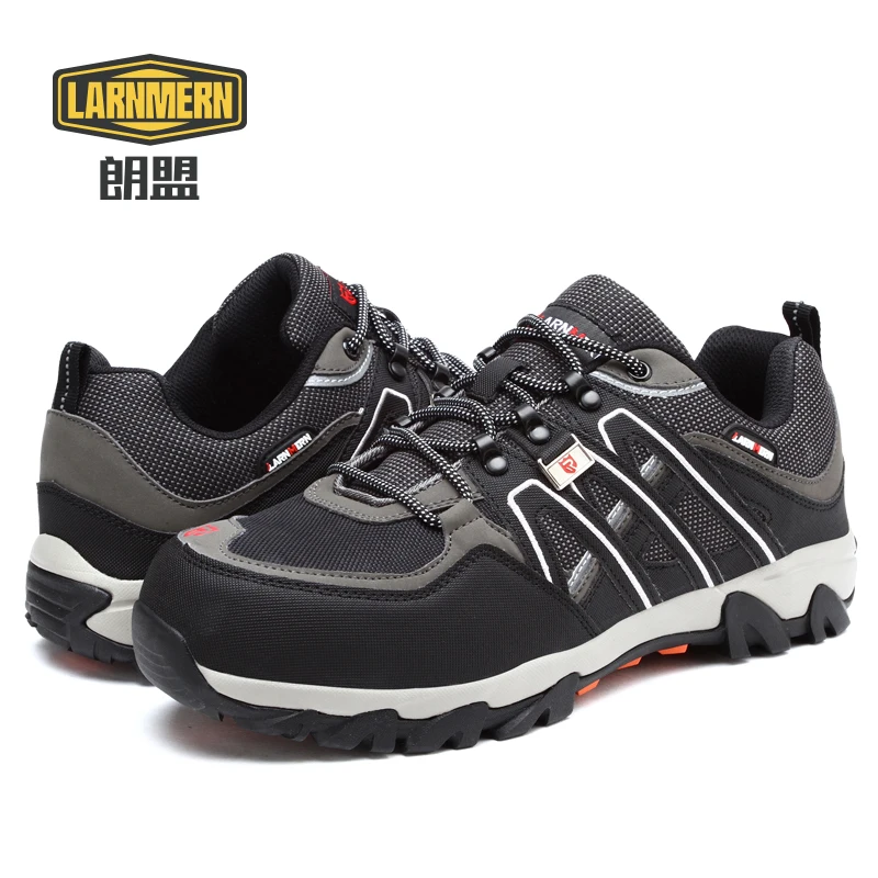 Кроссовки LARNMERN Легкие мужские защитные, дышащие, рабочая обувь, стальной носок, защита от удара, строительные
