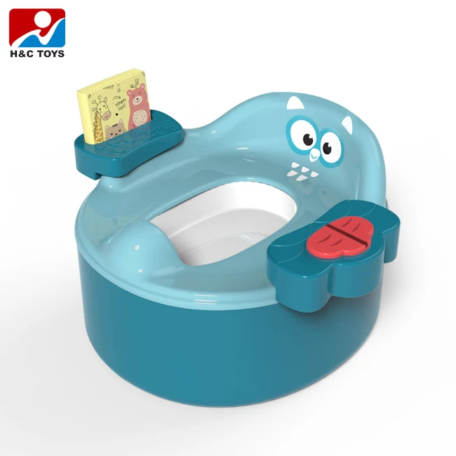 Children training potty stool with cloth book cartoon animal plastic electric music toilet seat for kids