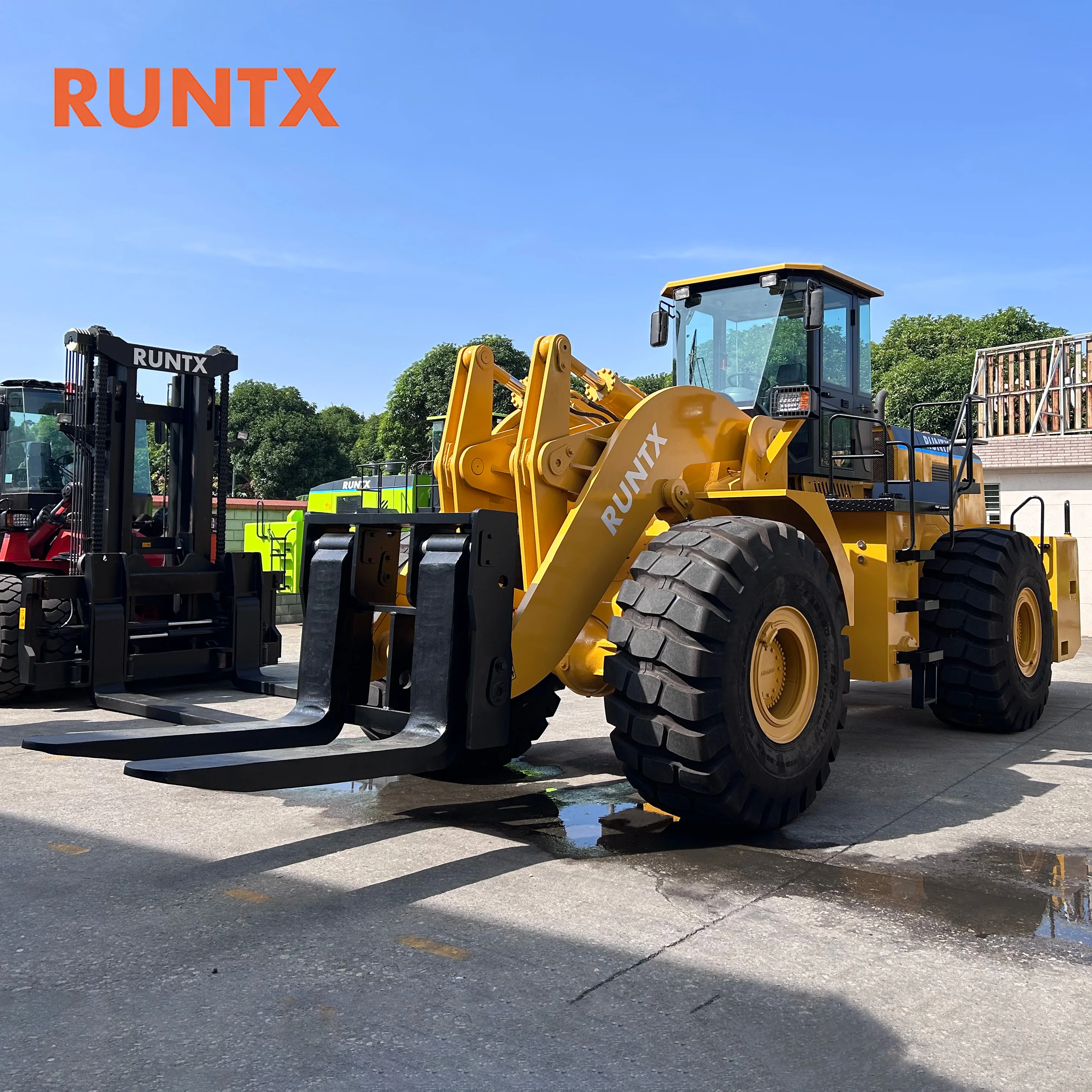 Stone Block Handler 18ton 28 ton 42ton 48Ton Wheel Forklift Loader Heavy Duty Forklift Loader