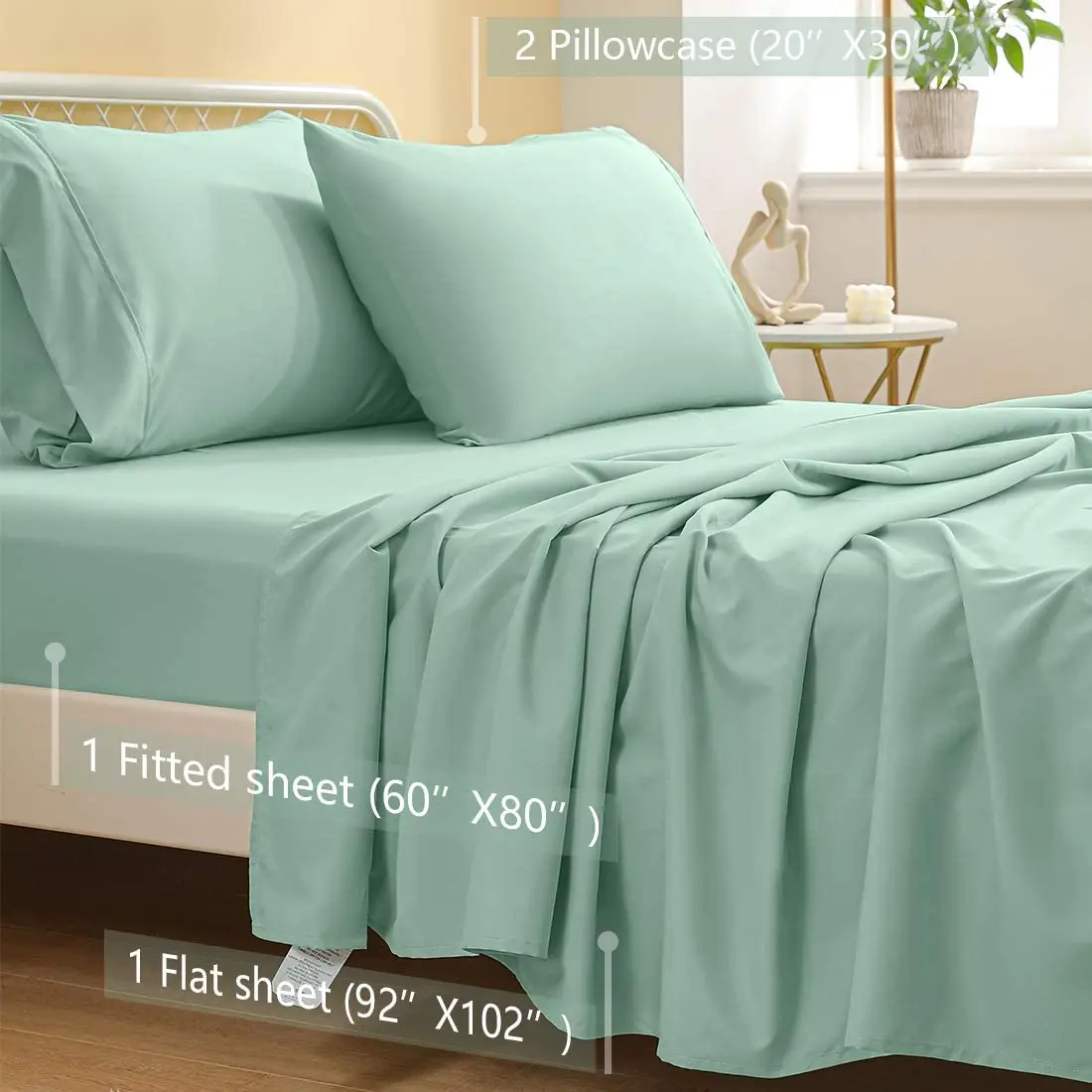 100% polyester microfiber 100gsm plain 5mm Trim high quality luxury bedding sheet sets from VITOTEX Full