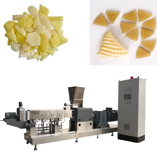 pani puri food making machine production line automatic 2d 3d fryums snacks pellet manufacturing extruder machine