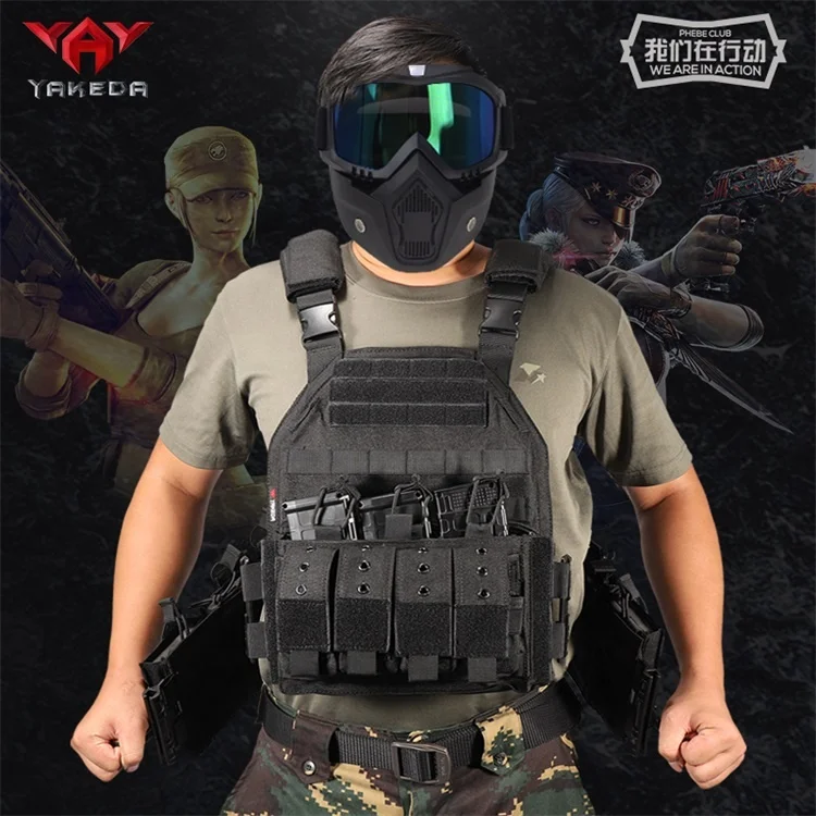 YAKEDA Custom Camouflage Equipment Molle Quick Release Chaleco Tactico Hunting Pouch Hunting Vest Plate Carrier Tactical Vest