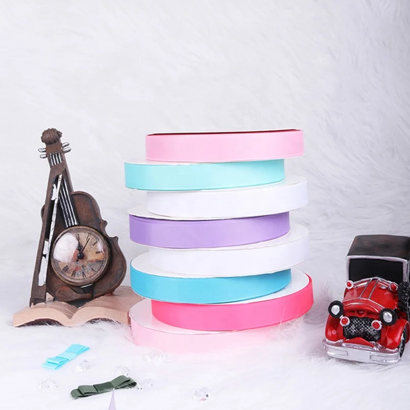 Custom brand Solid color 1inch grosgrain ribbon Wholesale  Special offer Wave point Grosgrain ribbon