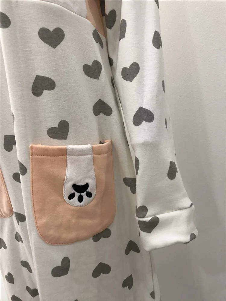 Arab Muslim Women Home Clothing Winter Medium Velvet Nightgown Casual Home Wear Night Dress