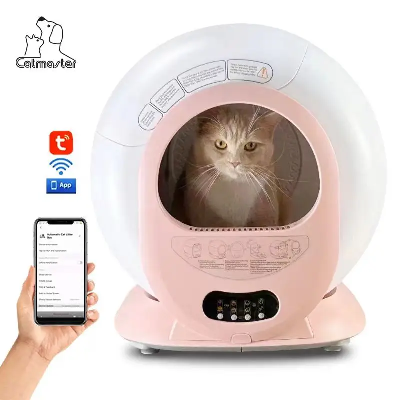 App Remote Wifi Control Auto Electric Detachable Splash-Proof Large Space Smart Self Cleaning Cat Litter Box