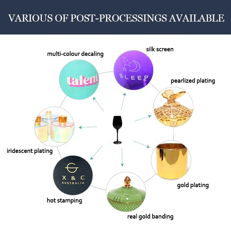 LANGXU 400ml glassware supplier eco-friendly new food grade colored lead free stemed solid black coloured custom wine glasses