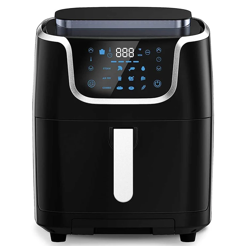 Пароварка с воздушной фритюрницей 7QT 10 в 1 XL, пароварка для овощей и воздушная фритюрница, комбинированный тостер для запекания, жареного теста для брови, теплая защита от размораживания