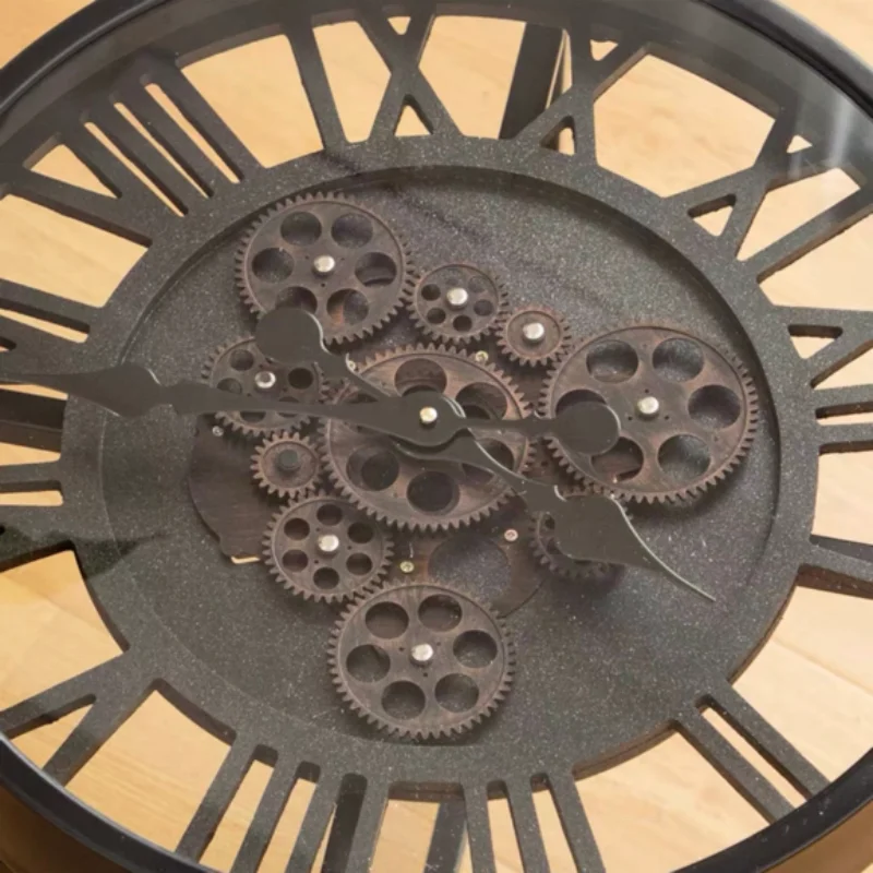 Retro high-end light luxury gear rotating style American design living room sofa side table small coffee table