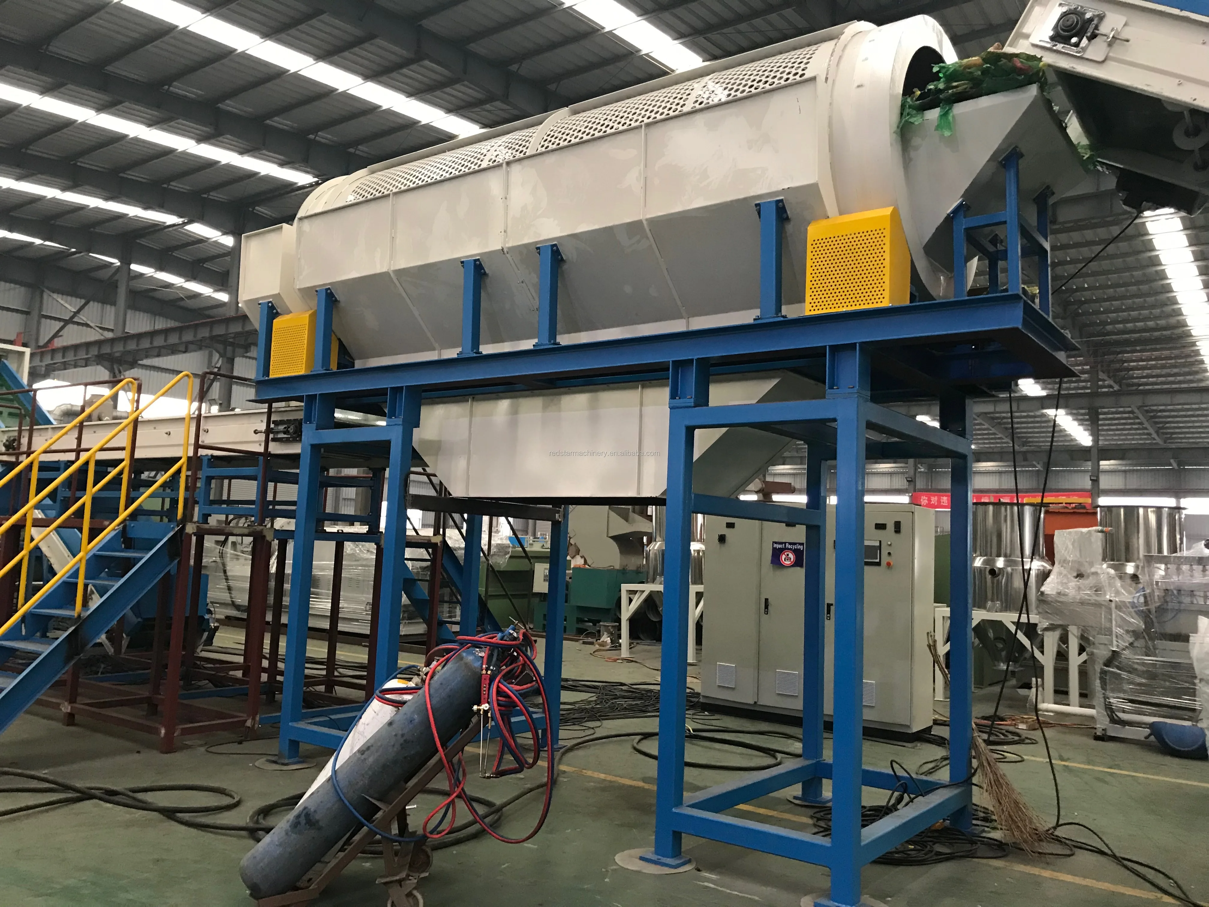 LDPE film squeezer screw press dryer / PP woven bag squeezing machine for waste plastic wet