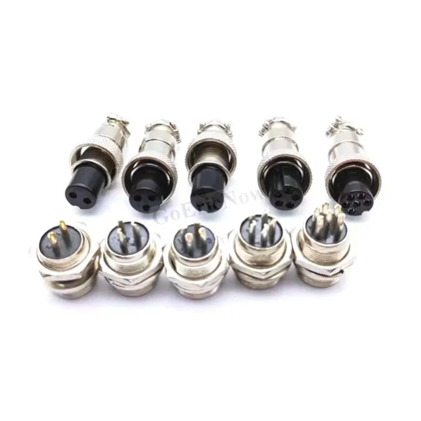 GX12 Aviation Connector 2P 3P 4P 5P 6P 7P Fixed Terminal Block Mobile Docking Type Electric Wire Cable Connector Female & Male
