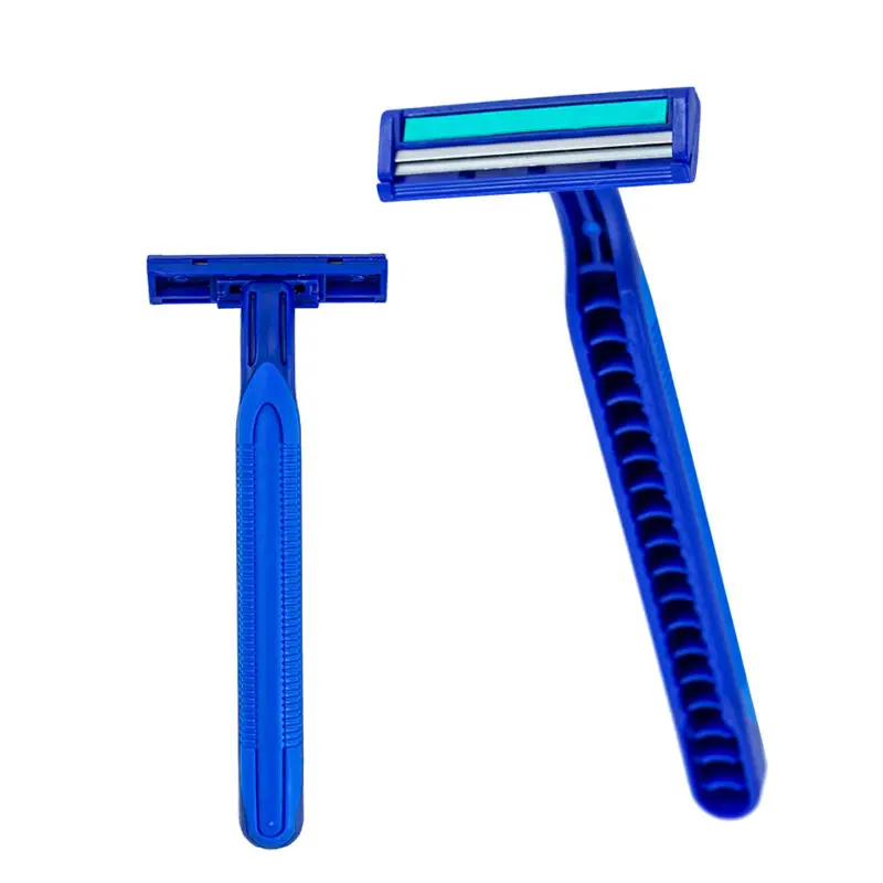 Gememme Wholesale Stainless Steel Blade Twin Safety Razor with Plastic Handle for Body Face Bikini Underarm Shaving