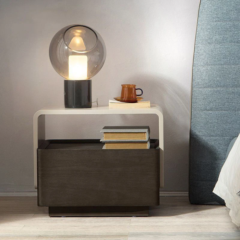 Simple modern style bedroom home light luxury floating bedside table drawer furniture