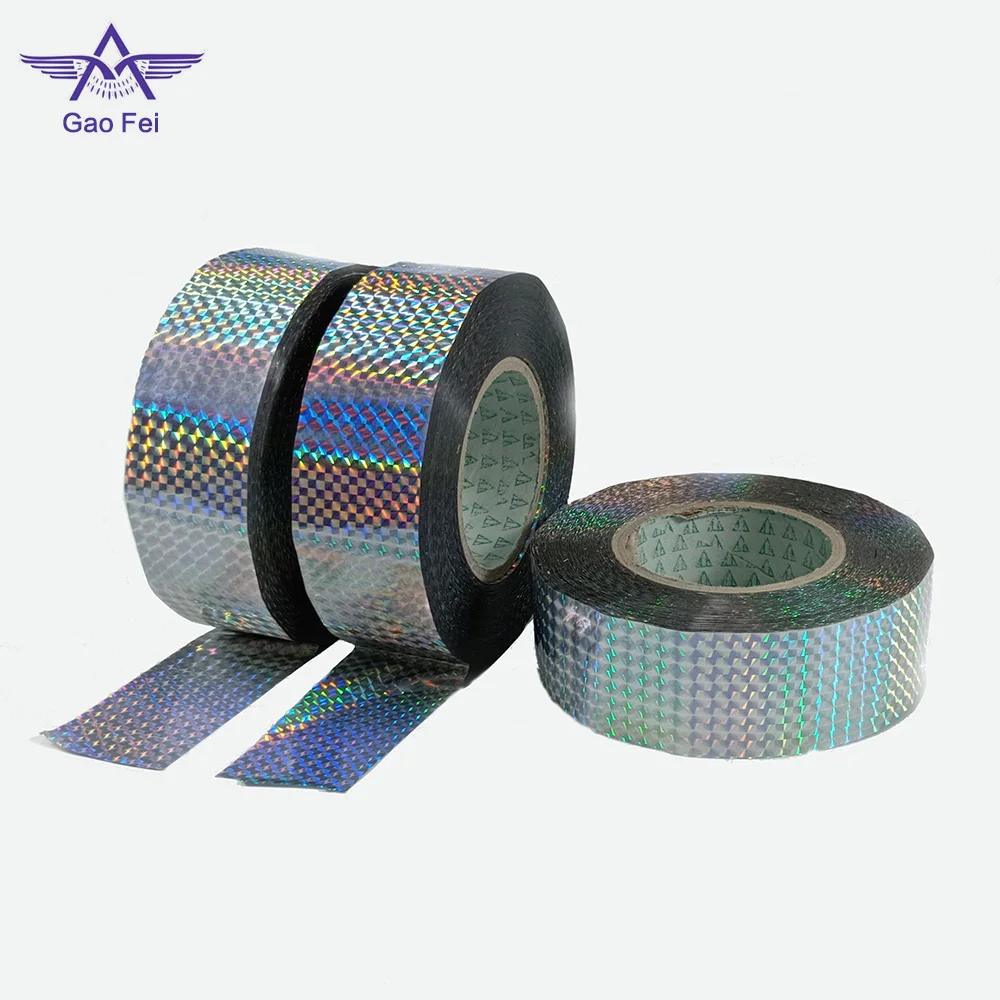custom size hologram self adhesive film custom OEM pattern and color holographic vinyl
