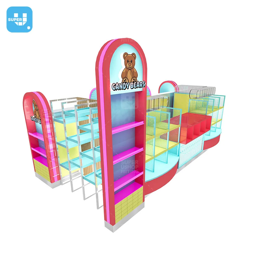 Retail Custom Toy Doll Kiosk Design Trendy Gift Souvenir Shopping Mall Display Fixtures Decoration Custom Kiosk Stands for Mall