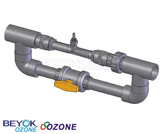 HH-S03 swimming pool ozone machine tubes Ozone Mixing Water Venturi Injector