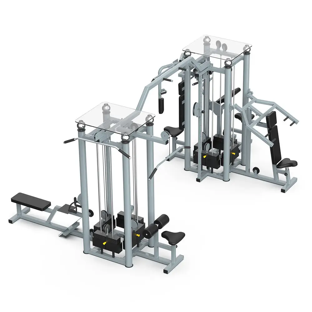 Оптовая цена 8 человек Комплексный тренажер Многофункциональный Большой коммерческий тренажерный зал фитнес-машина 6 4 человека