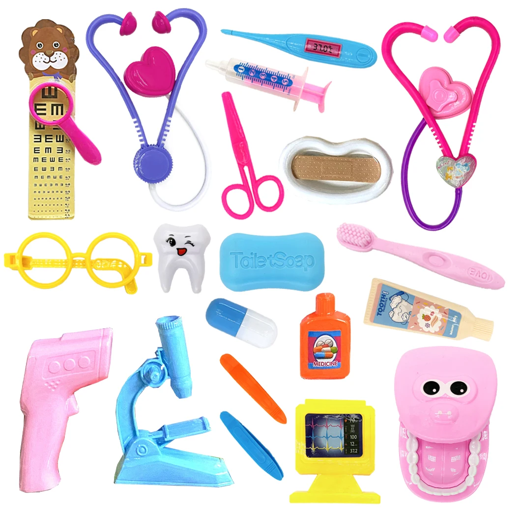 Best Selling Plastic Stethoscope Injector Indoor Preschool Kids Other Dolls & Accessories Pretend Play Kit Doctor Set Toy