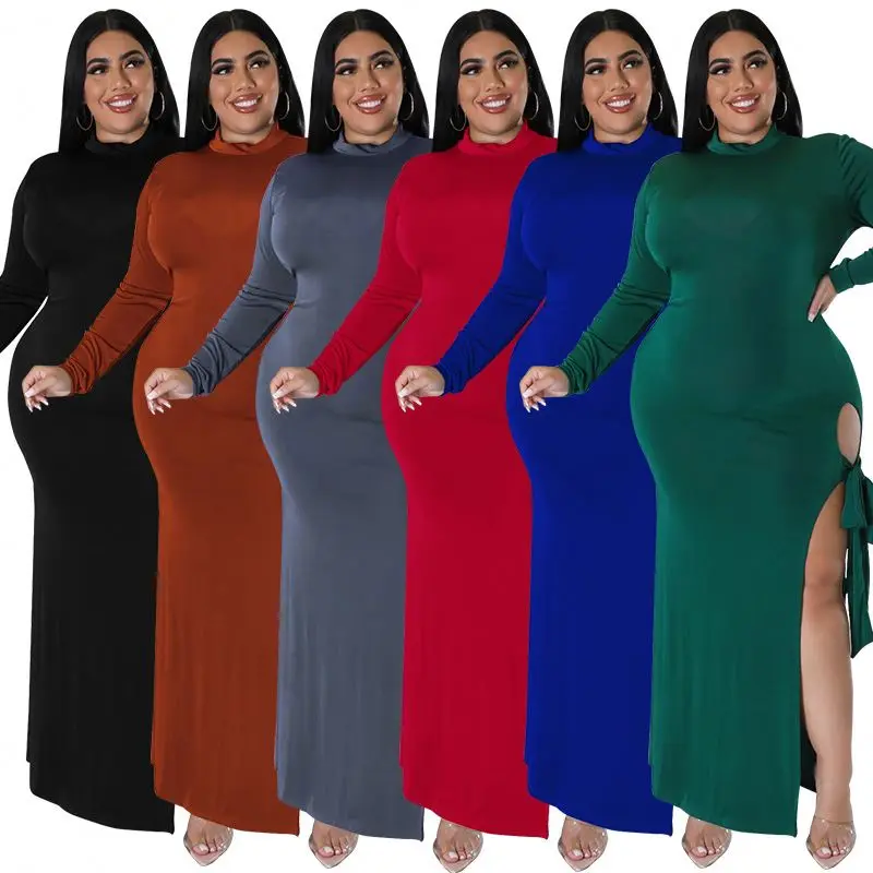 Plus Size Dress large size fall women clothing wholesale supply zipper band leg dress
