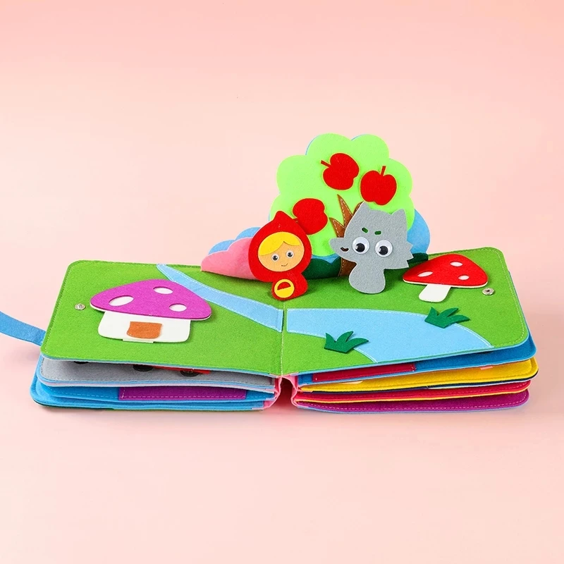 Infant Boys Girls Soft Books Toys Gifts Early Development Interactive Felt Cloth Book