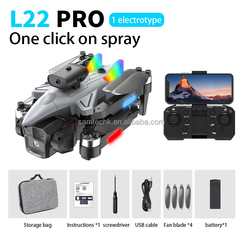 Дрон L22 Pro 4k Hd с двойной камерой бесщеточный двигатель дистанционное управление вертолет Радиоуправляемый квадрокоптер складной дешевый мини-Дрон h35