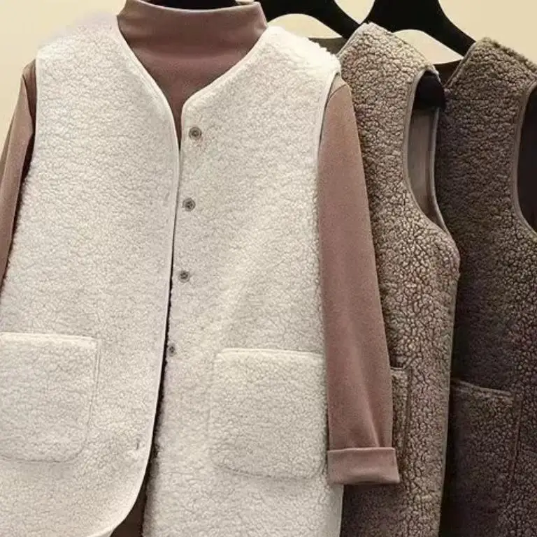 Wholesale Autumn Winter New Design Korean Style Vest Coat Women Slim-Fit Pocket Waistcoat Mid-Length Vest Cardigan for Women