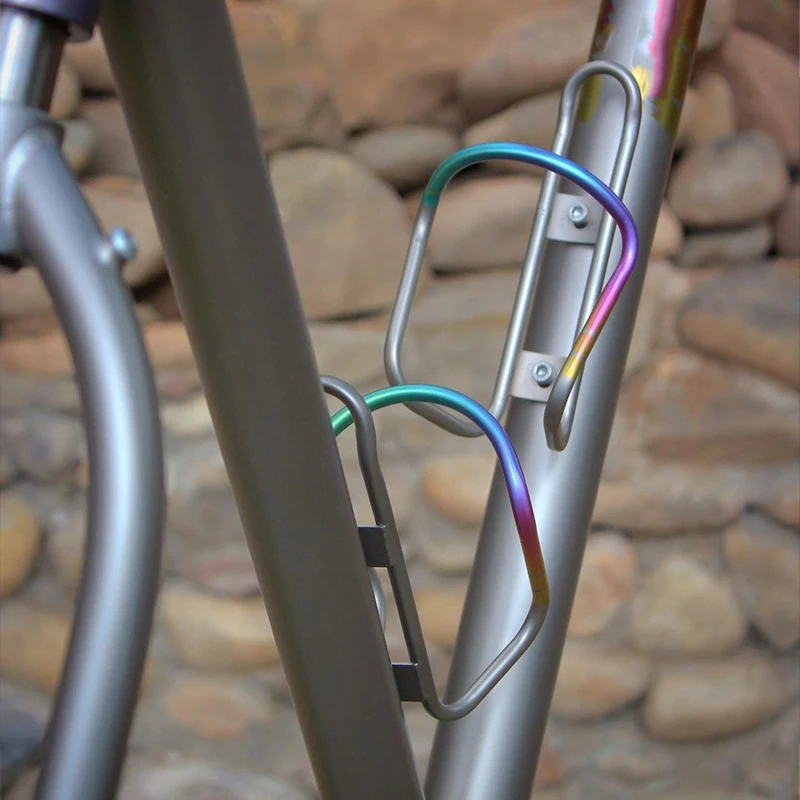 Titanium Bicycle Water Bottle Cage Titanium Water Bottle Rack Holder Cage Rack Bracket with best price