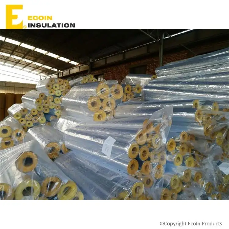 Large Diameter Fiber Glass Wool Pipe Thermal Insulation for Cold and Heat Tube