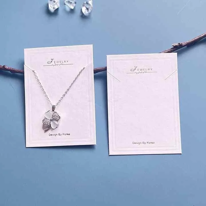 custom paper print logo earring necklace pendant jewelry display card