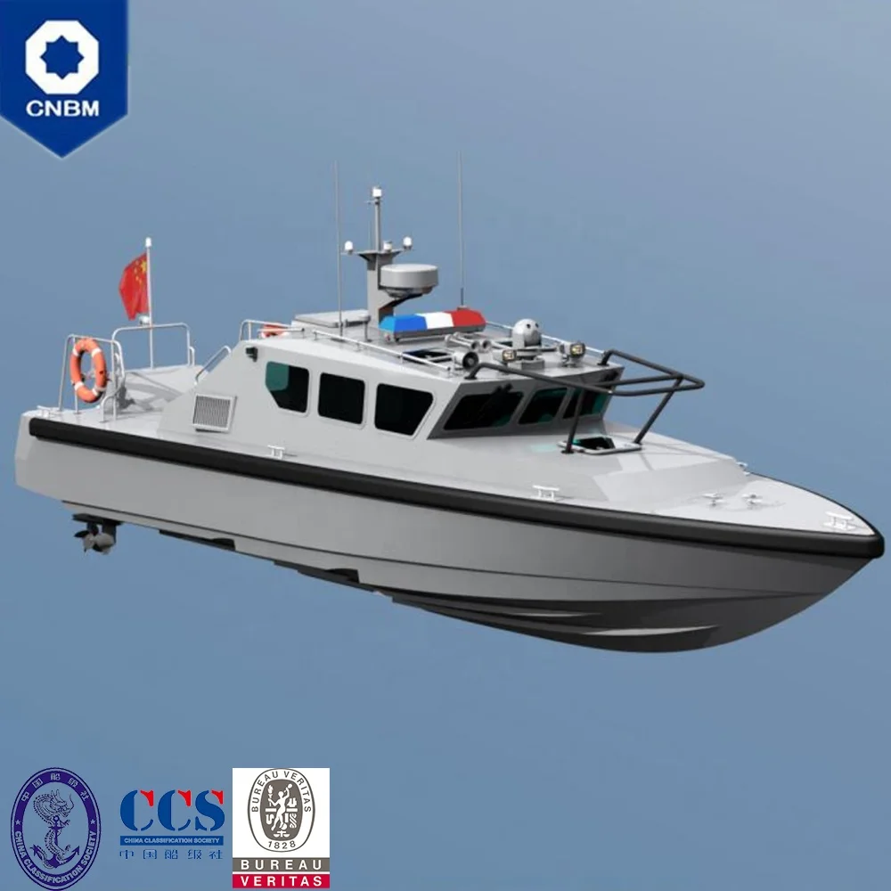 
42 ft China Shipyard Fast Coast Guard Military Patrol Police Vessel Welded Aluminum Speed Boat for Sale with Prices 