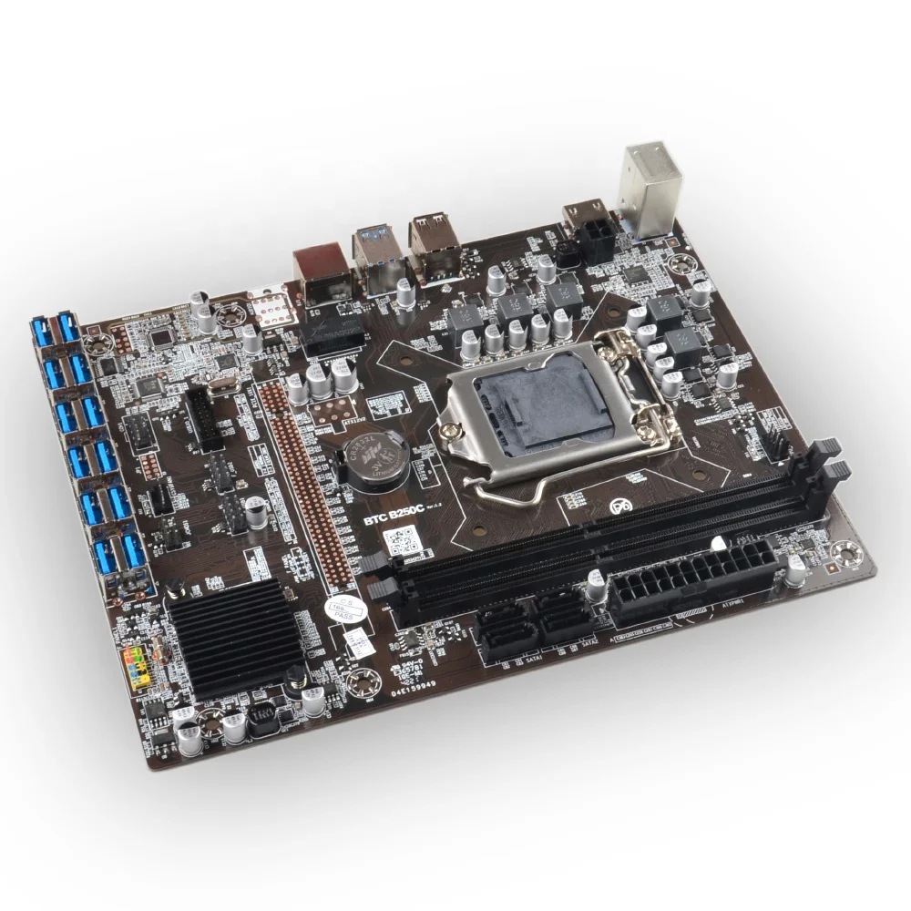 Абсолютно Новый LGA1151 B250C материнская плата 12xpcie для USB3.0 слот графического процессора поддержка DDR4 оперативная Память