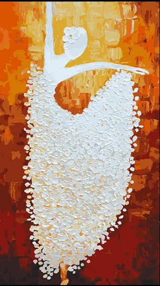 Beautiful Home Decor Woman Portrait Canvas Oil Painting