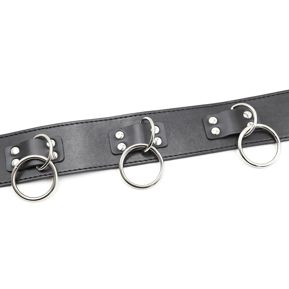 PVC Faux Leather Padlock Lockable Collar For BDSM Slave Submissive Belt Gay Sexual Body Cage Necklace Harness Men Punk