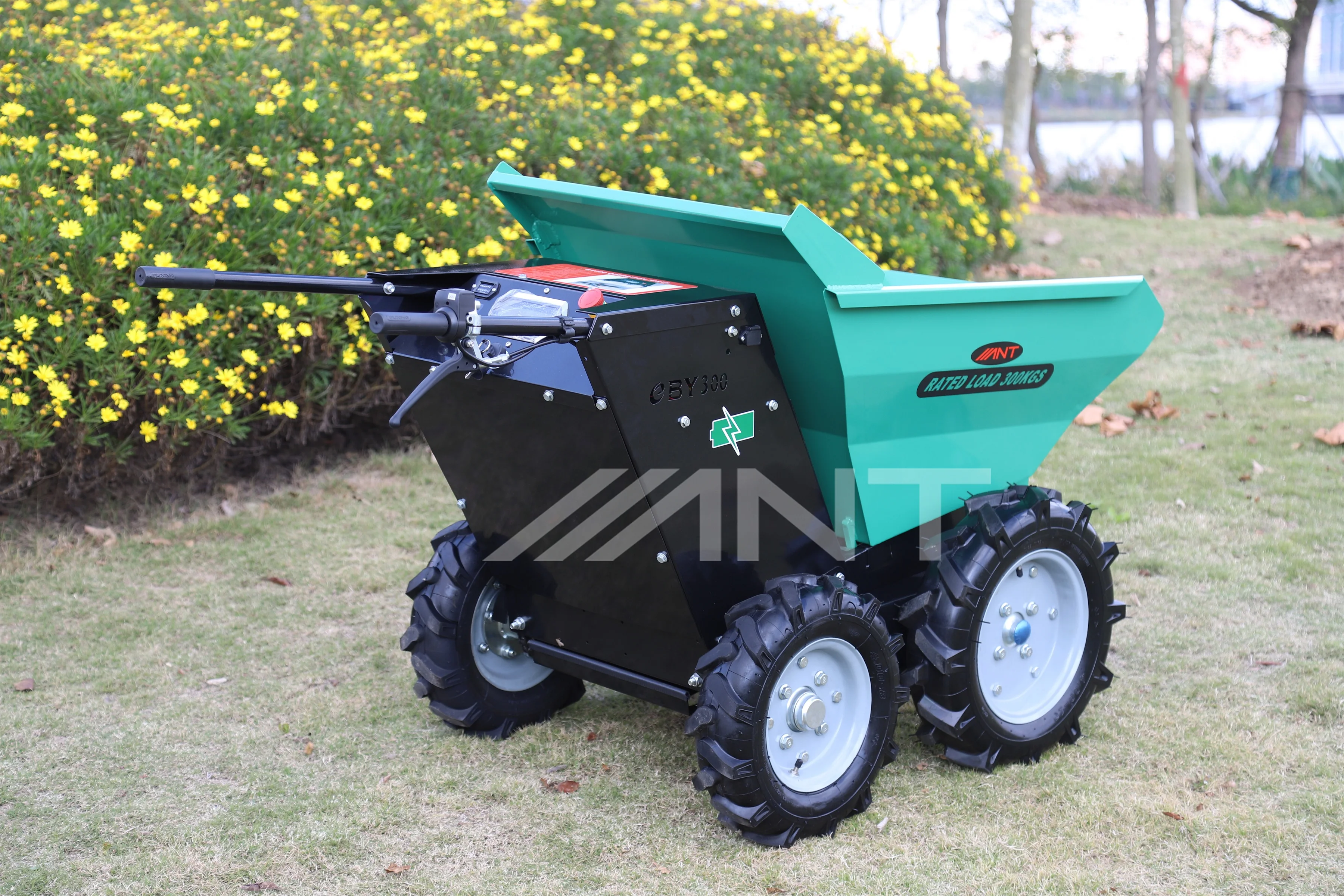 ANT 4 WD Hand Wagon Dumper Small Electric Front End Loader Wheel Barrow Power
