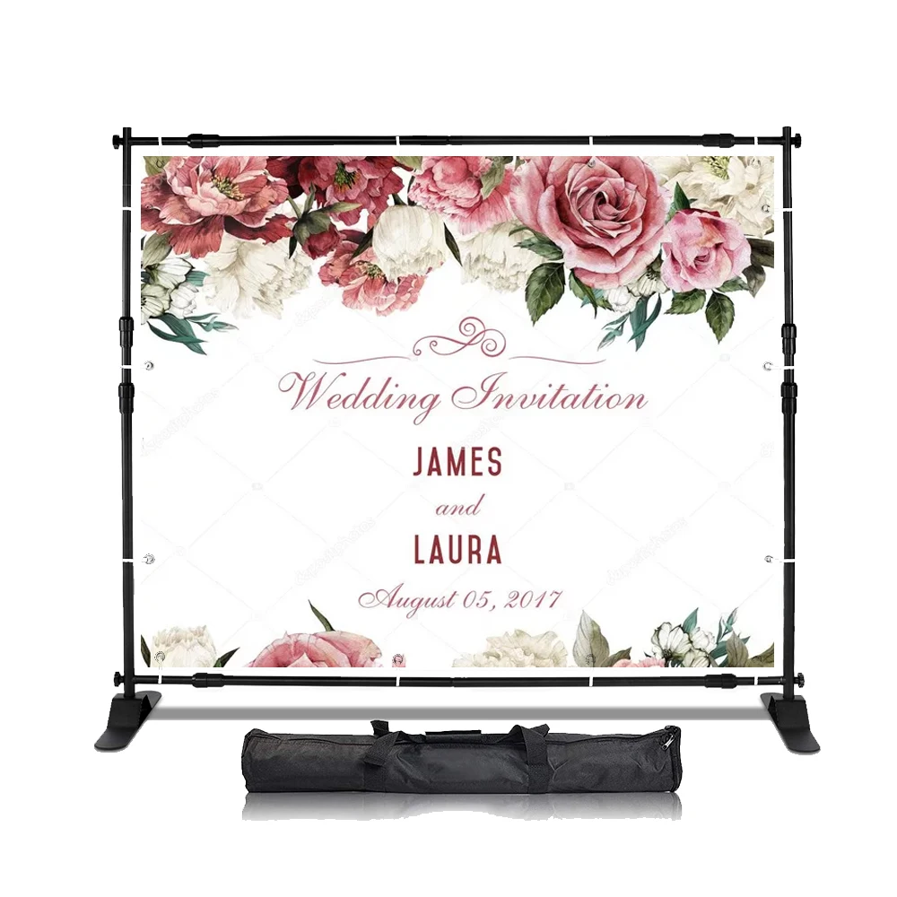 Подставка для баннера регулируемая подставка фона Телескопический Фон торговой выставки 8X8 футов с рамкой