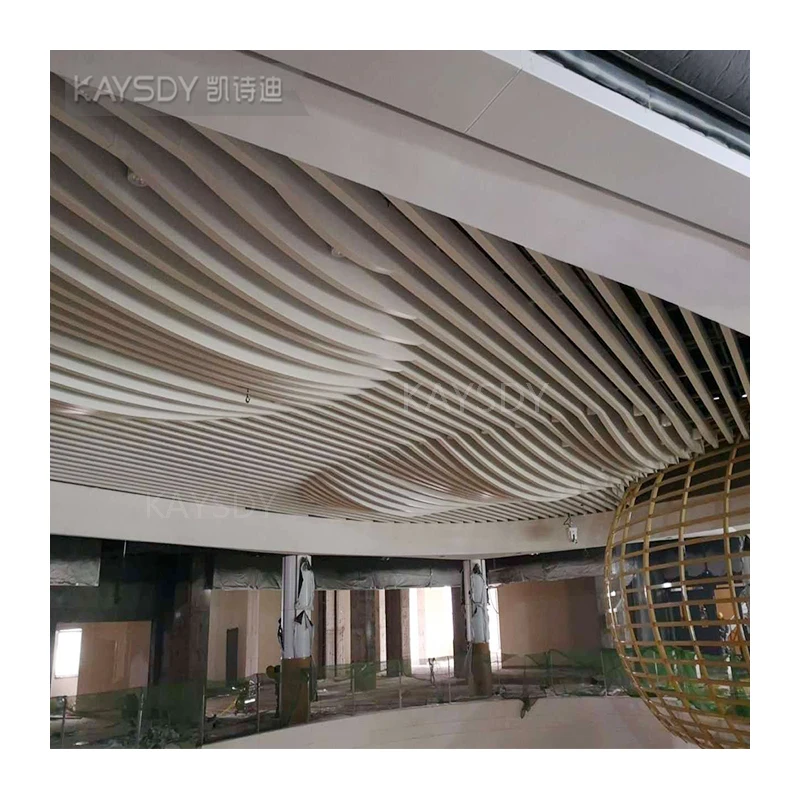 Wave Strip Baffle Ceiling Manufacturers free sample 3d Wave Design Interior Wall Panel