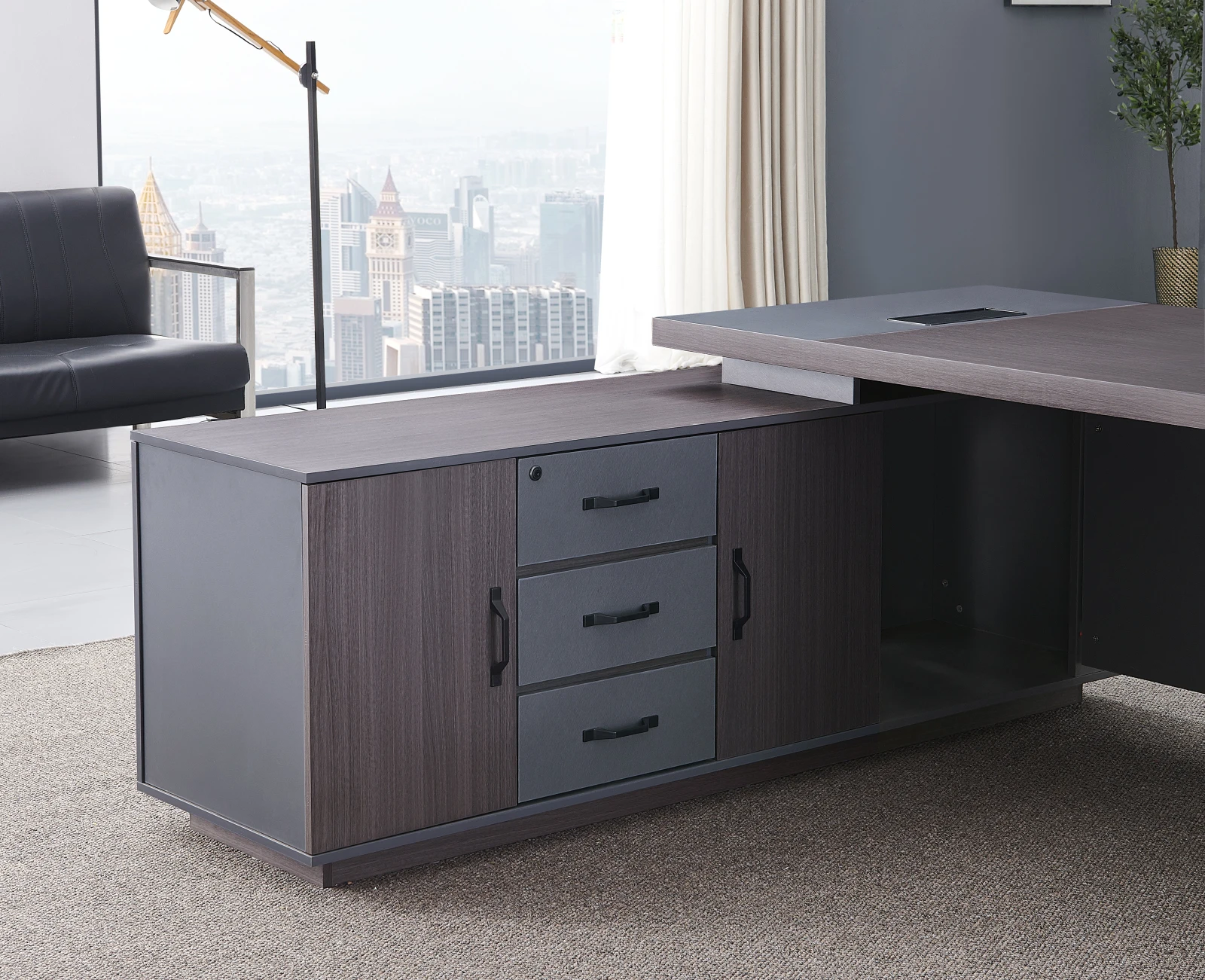 New modern office furniture latest office desk luxury design 200cm ceo executive desk manager L shaped office table