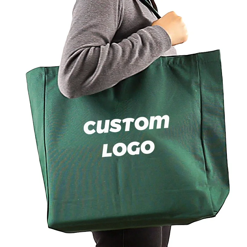 oversized women fabric floderble logo waxed canvas tote bag for women high quality