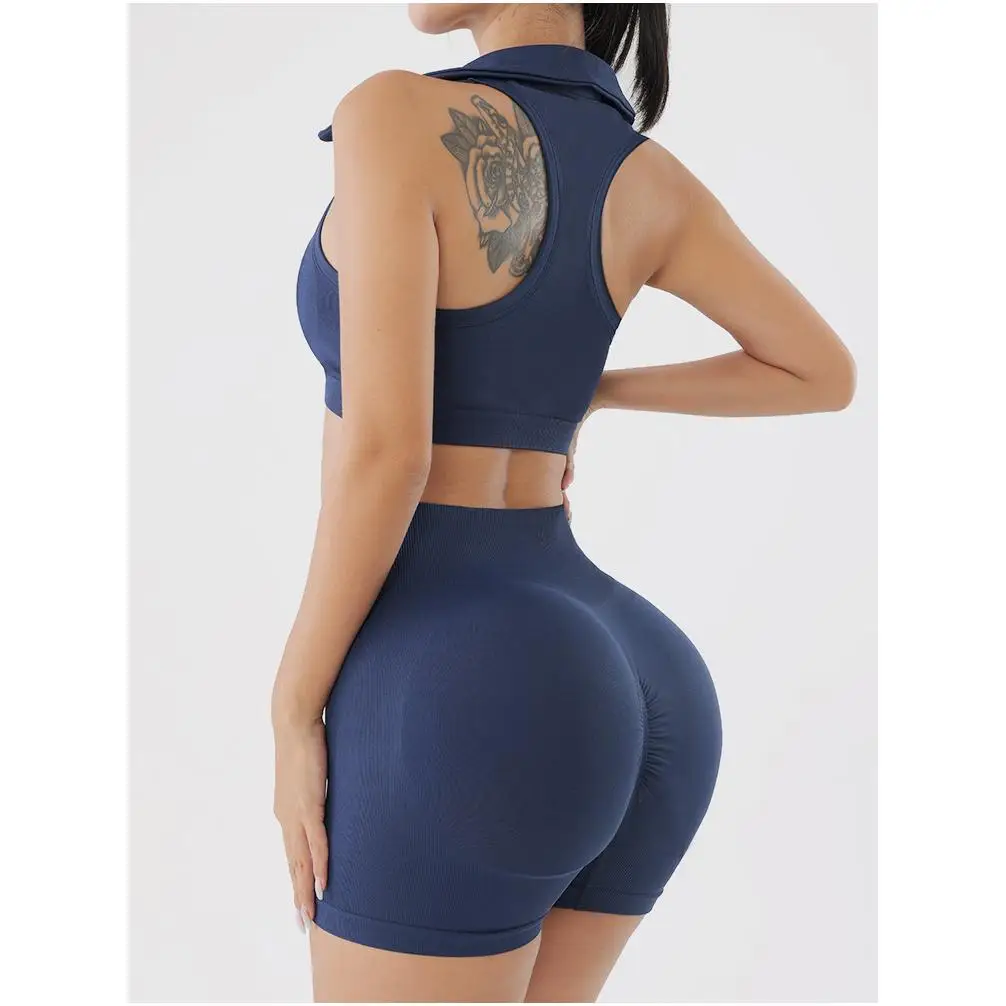 Women Yoga Set Female Beautiful Back Latest One Piece Fabric Manufacturers Shirt Wide Leg Custom High School Sexx Leggings Photo