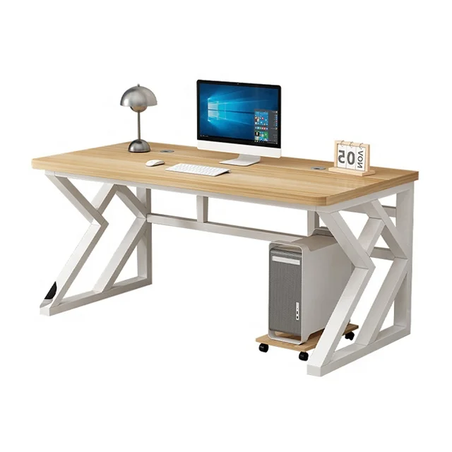 Cheap computer desk study table for adult with bookshelf