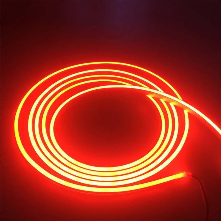 Hot sell New custom led neon light  DC 12V  led strip  6mm*12mm Neon Tube IP67 waterproof flexible silicone neon rope