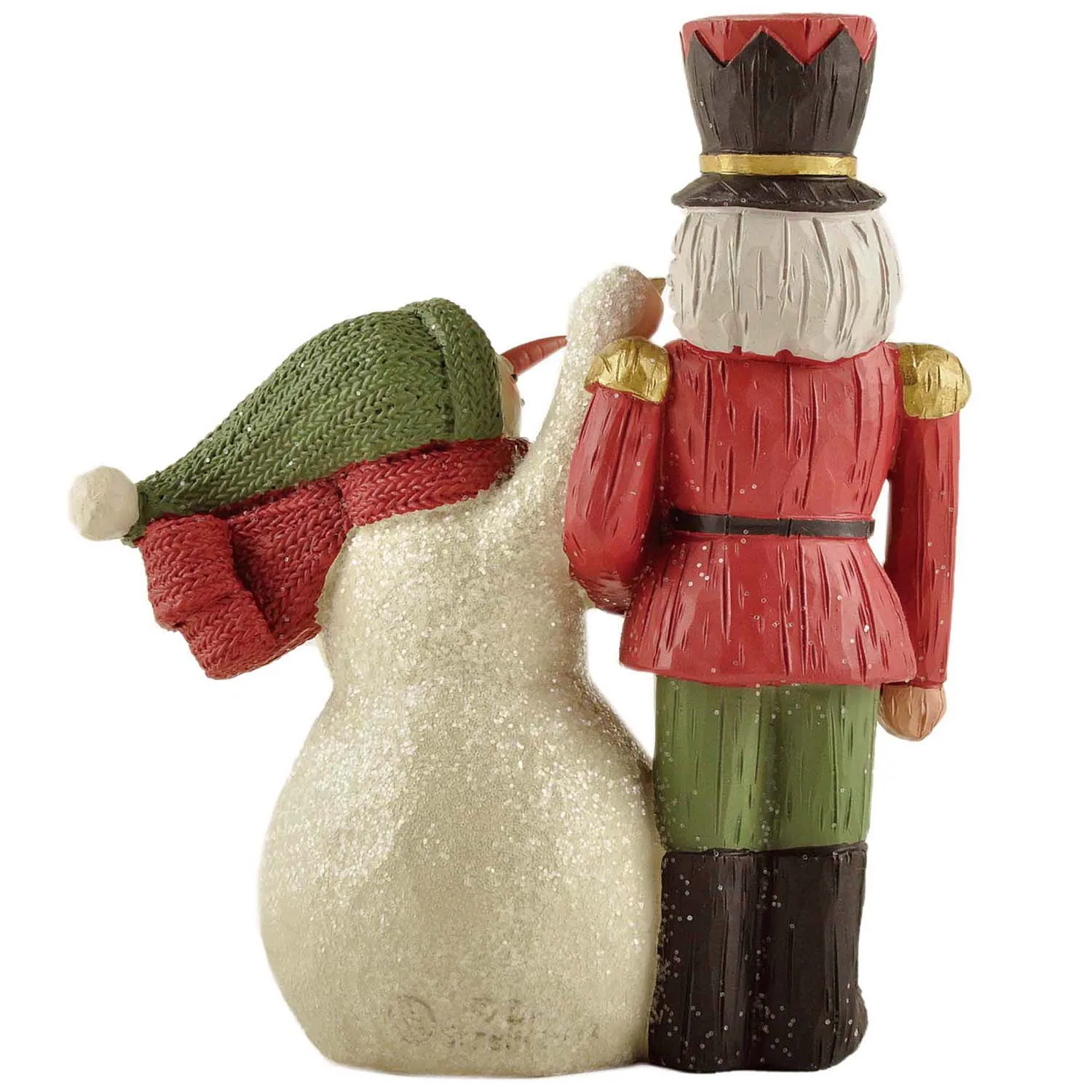 New Design Resin Snowman Crafts Cute Walnut Soldier and Snowman Figurines for Home Decor