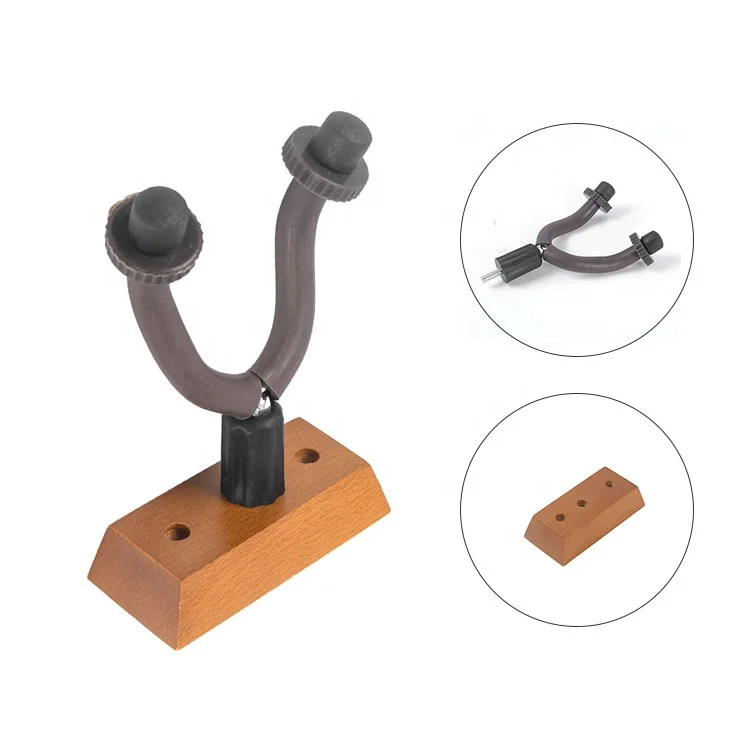 Firm Solid Wood Ukulele Hange Wooden Violin Guitar Hanger Guitar Wall Stand Mount Bracket Holder