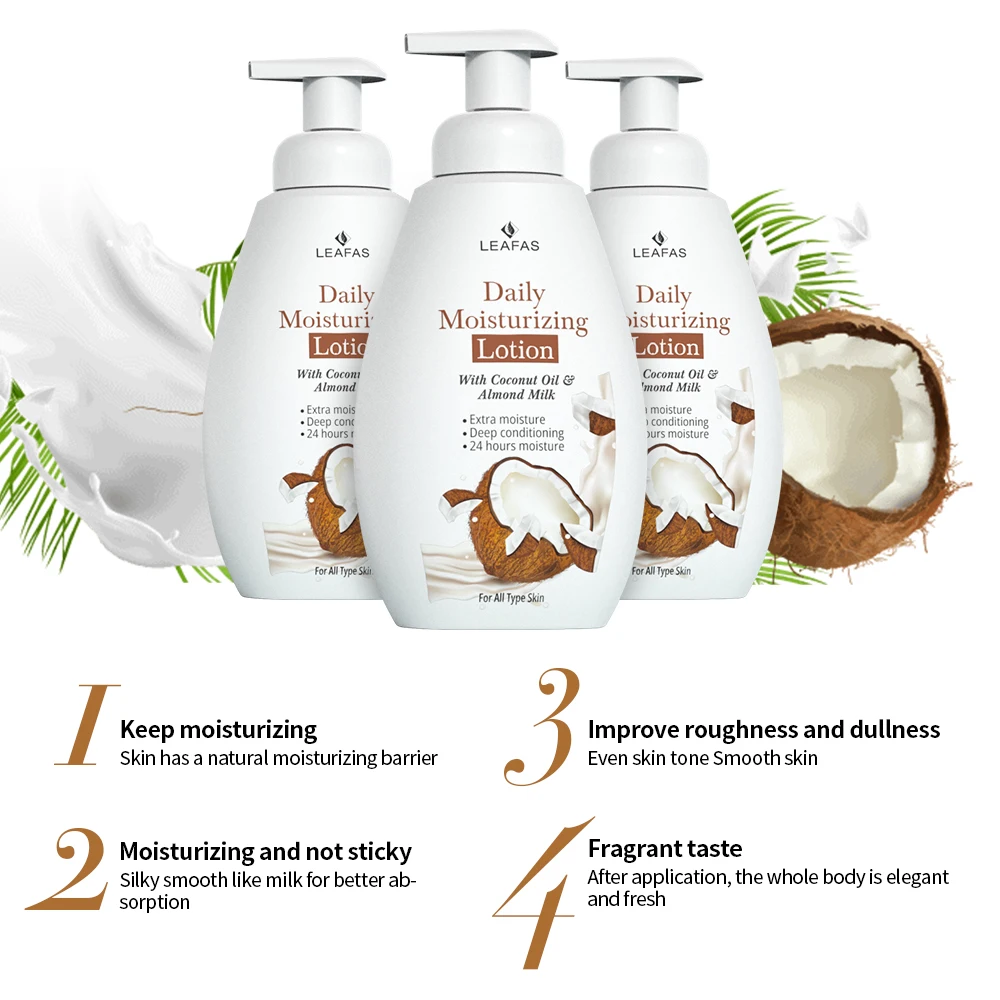 Private label factory price bottle pump 300ml body lotion whitening  for caramel skin