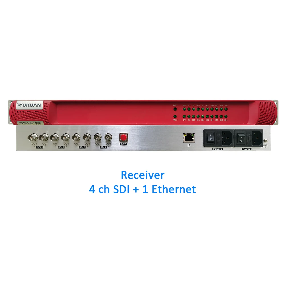 Broadcast Studio Equipment ASI Video 3G SDI with Ethernet to Optical Fiber Converter